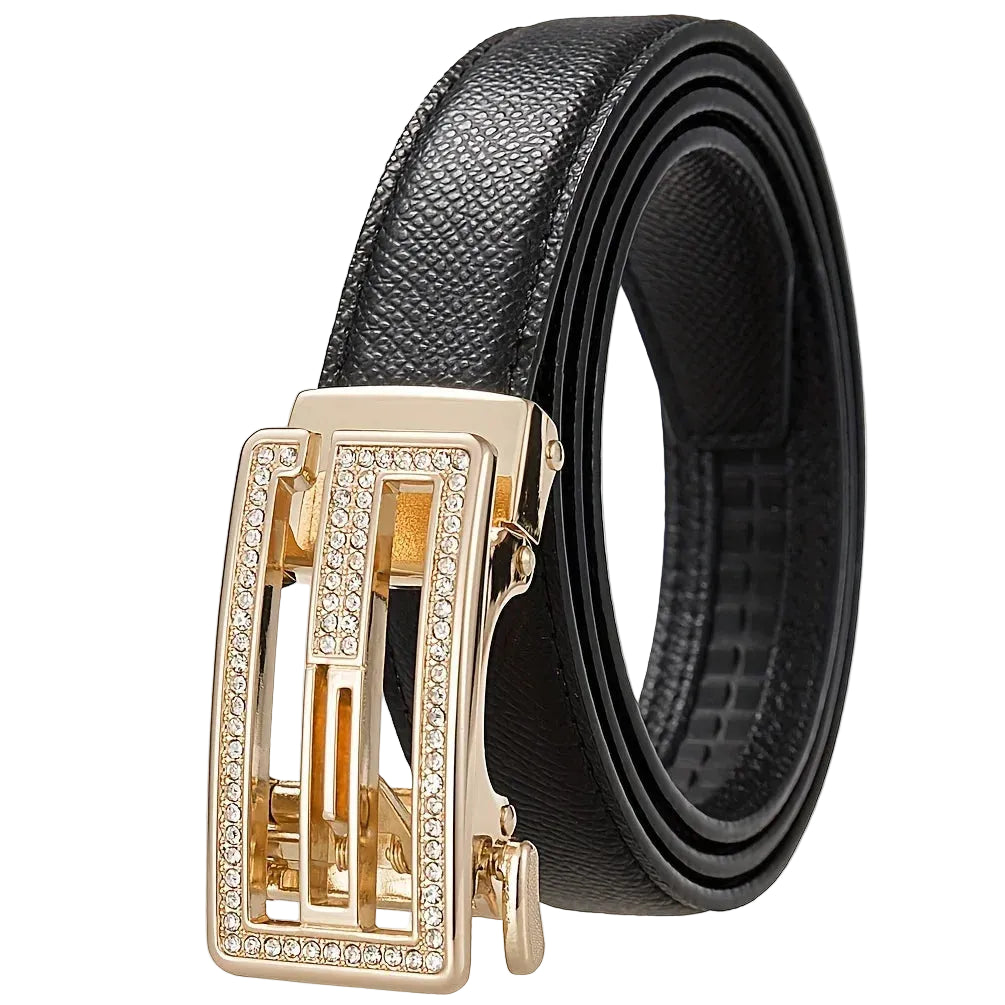 Ceinture à boucle automatique pour femme-Boucle en alliage